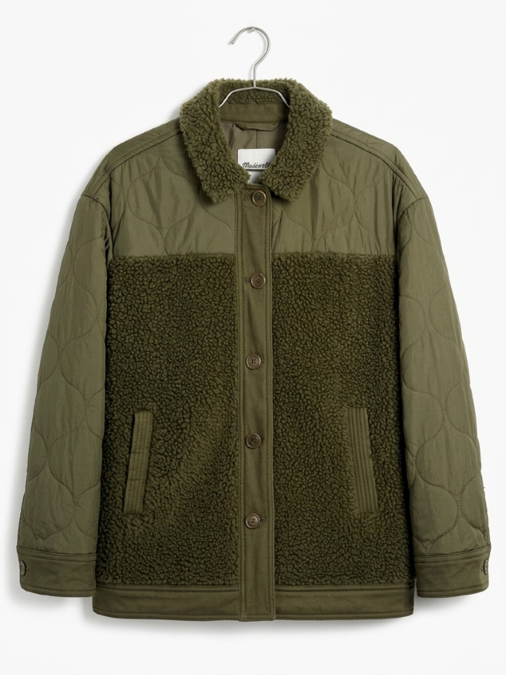 Madewell Olive Green Sherpa Jacket